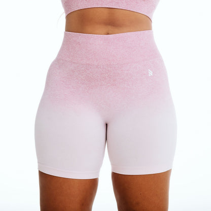 Ombré Shorts in Peony Pink