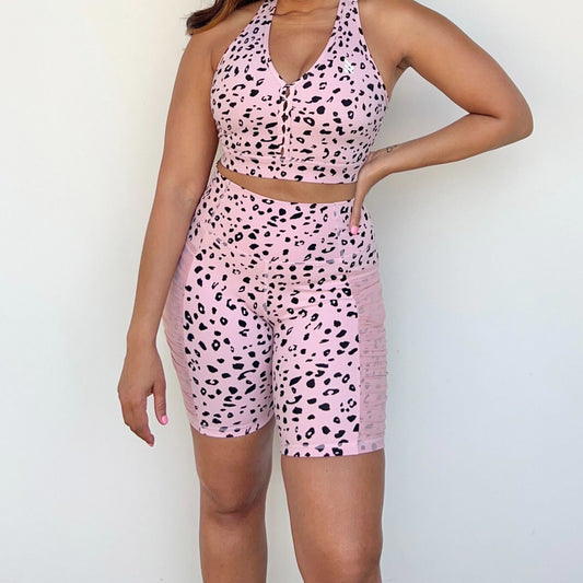 Bold Shorts in Pink Leopard